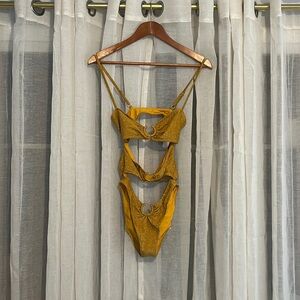 Same Pierced One Piece (Gold Shimmer Lurex)